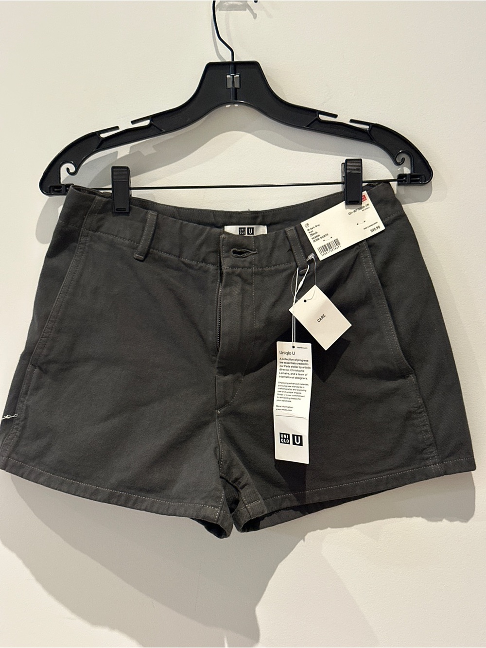 NWT - Uniqlo Women's High-Waist Shorts in Charcoal